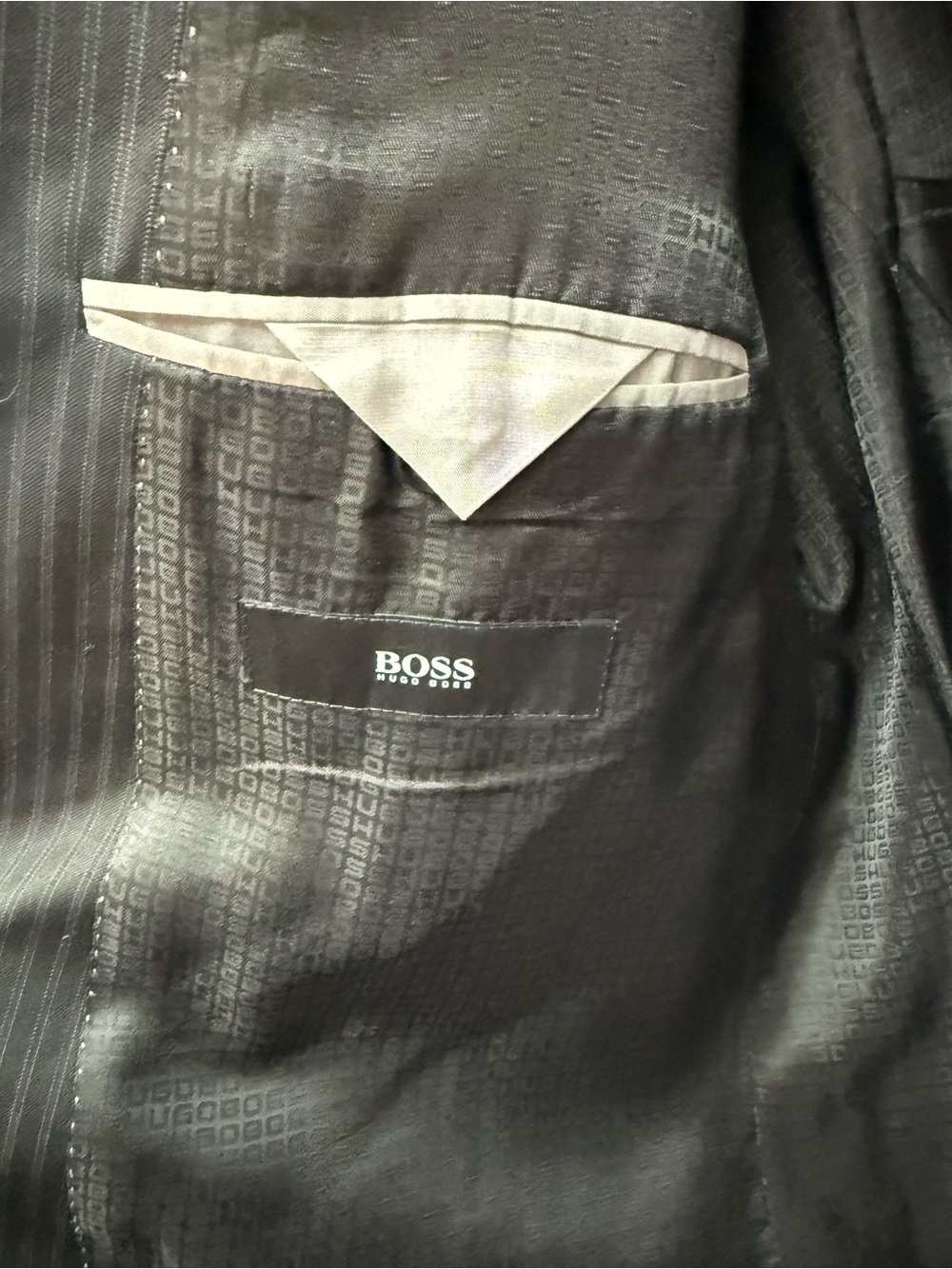 Boss Men's Charcoal Pinstripe Suit Jacket - Picture 2 of 4